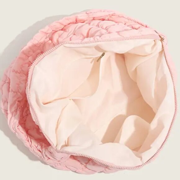 Fashionable Large Capacity Puffer Embroidered Shoulder Bag  - Black - Picture 10 of 15